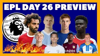 PREMIER LEAGUE WEEK 26 PREDICTIONS ~ CHELSEA/SPURS GAME POSTPONED