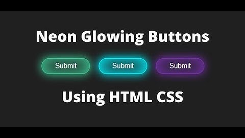 How to make Stunning Neon Button Effect Using HTML & CSS  | Step by Step Process.