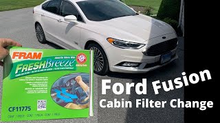 How To Replace Ford Fusion Cabin Air Filter