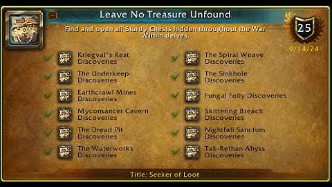 How To Get The Leave No Treasure Unfound Achievement And Get The Seeker Of Loot Title!