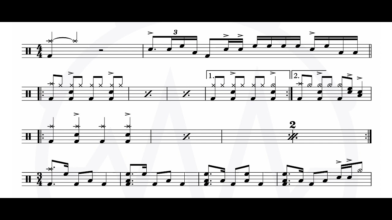 Paramore - That's What You Get (Drum Score+Drumless)
