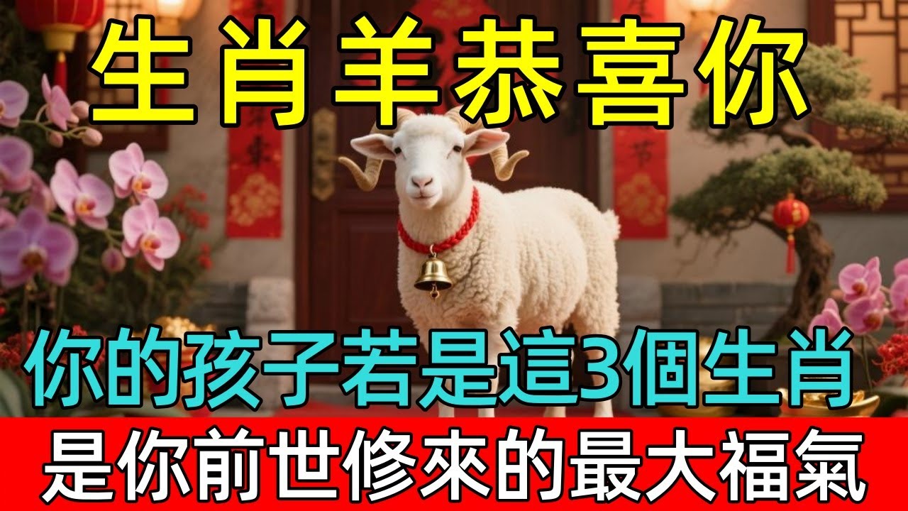 生肖羊，你的孩子若是這3個生肖，恭喜你！這是你前世修來的最大福氣！#生肖 #運勢 #命理 #屬相 #風水 #財運 #佛陀 #佛學 #佛法 #佛教 #修行 #智慧 #因果 #佛家