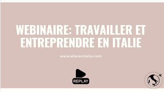 Travailler et entreprendre en Italie