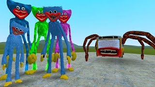 BUS EATER VS ALL HUGGY WUGGY !! Garry's Mod Sandbox