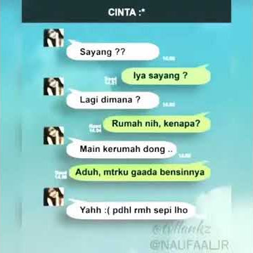 chat dari pacar 'rumah lagi sepi'