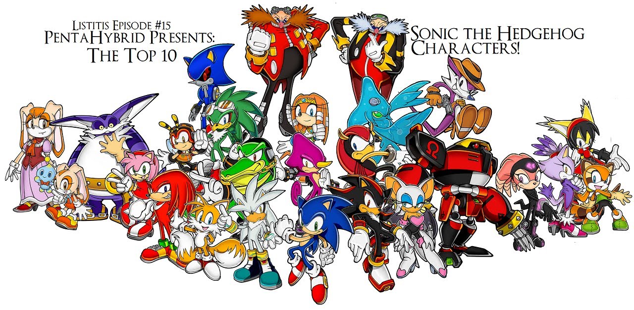 top 10 sonic the hedgehog characters 1 15 youtube