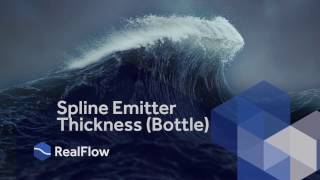 RealFlow 10 Tutorial: Using thickness parameter in Dyverso spline emitter