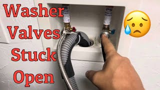 Washing Machine Valves Won’t Close or Turn Off  Washer Valves Stuck