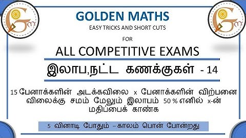 Profit and Loss problems part 14 (5 seconds tricks and shortcuts)