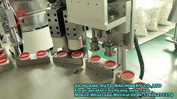 PP Screw Cap  Syrup Off seal Ring Cap Automatic Assembly machine