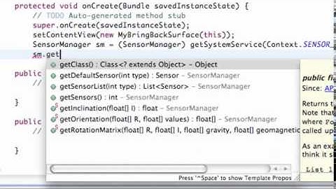 Android Application Development Tutorial   126   Setting up Sensor Manager