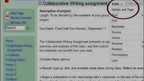 Tagging on WikiSpaces