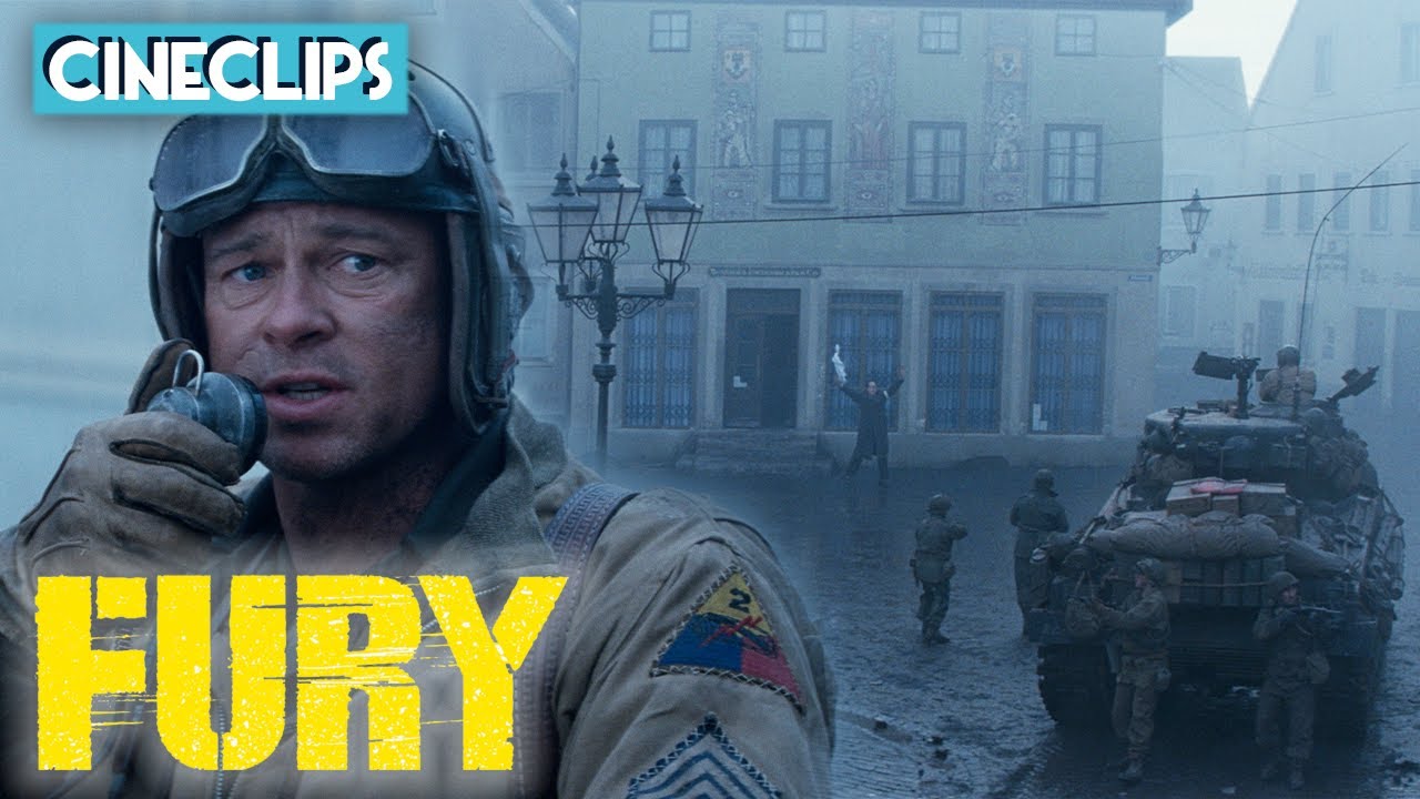 Seizing Control Of A German Town  Fury  CineClips  With Captions