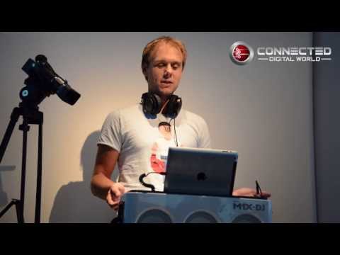Armin van Buuren demos the Philips M1X-DJ sound system