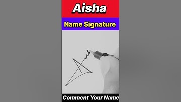 AISHA NAME SIGNATURE DESIGN || LETTER A SIGNATURE SAMPLE || #ytshorts #shortsfeed #viralvideo