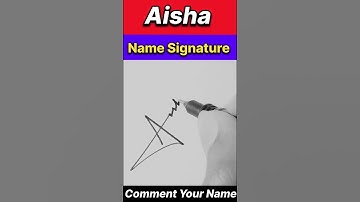 AISHA NAME SIGNATURE DESIGN || LETTER A SIGNATURE SAMPLE || #ytshorts #shortsfeed #viralvideo