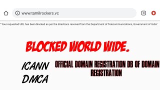 Tamilrockers.com vc blocked Banned World Wide 2021 how to open 19   ICANN OTT DMCA COMPLAINT Amazone