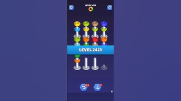 Nut Sort Level 2423 - Color Puzzle Game by Kiwi Fun #games #puzzle #NutSort #NutSortSolution