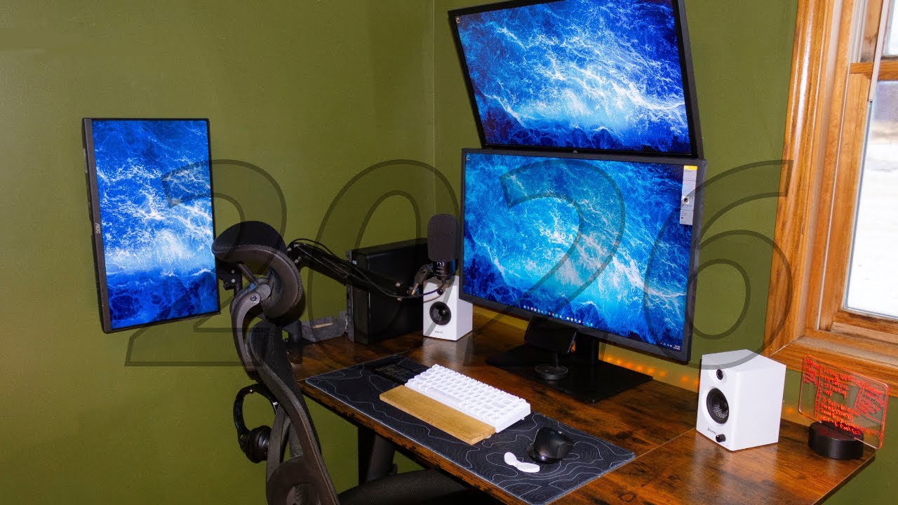 My Most Productive Desk Setup EVER - 2026 Upgrades! - YouTube