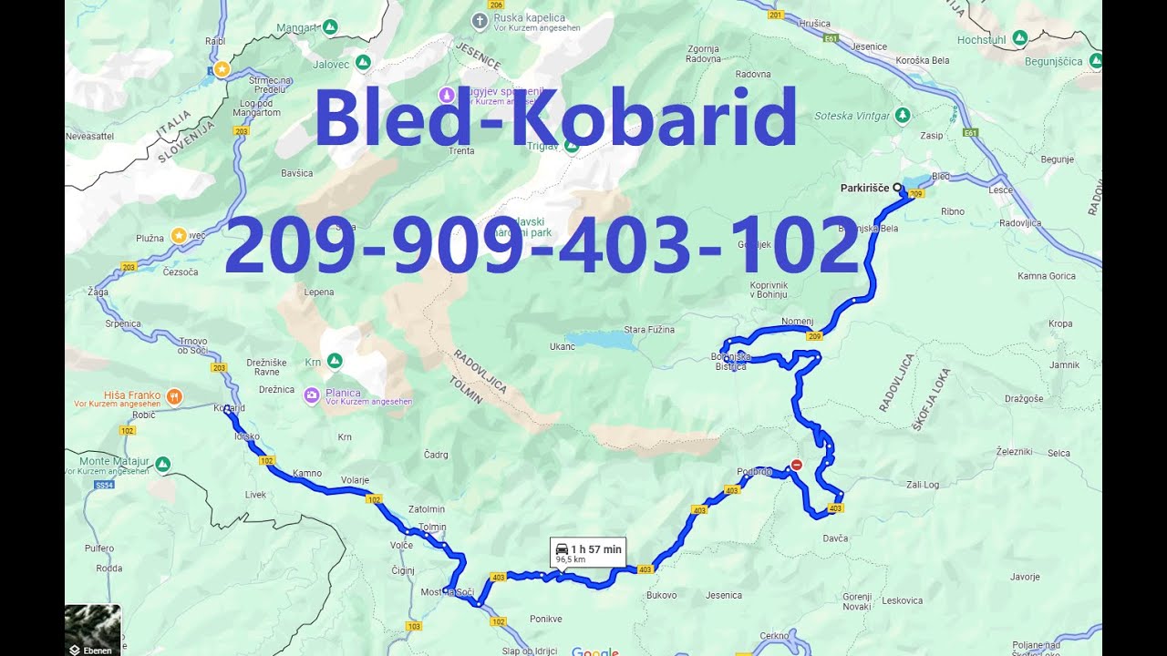 [Slovenia] Bled-Kobarid 209-909-403-102 Day 2