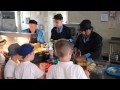 Choosing lunch at holy family catholic primary school