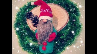 Гном своими руками. Новогодние игрушки. Dwarf DIY Christmas craft