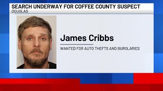 Coffee County deputies searching for man wanted in string of auto thefts and burglaries