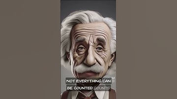 Albert Einstein said: Not everything that can be counted counts ...