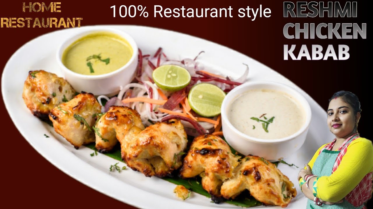 Chicken Reshmi Kabab Restaurant Style on Gas oven Chicken Reshmi
