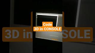3D in CONSOLE #code #войтивайти
