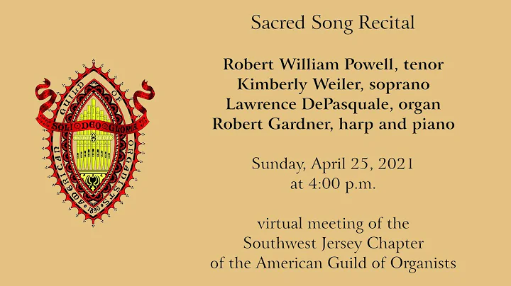 Sacred Song Recital - Sunday, April 25th, 2021