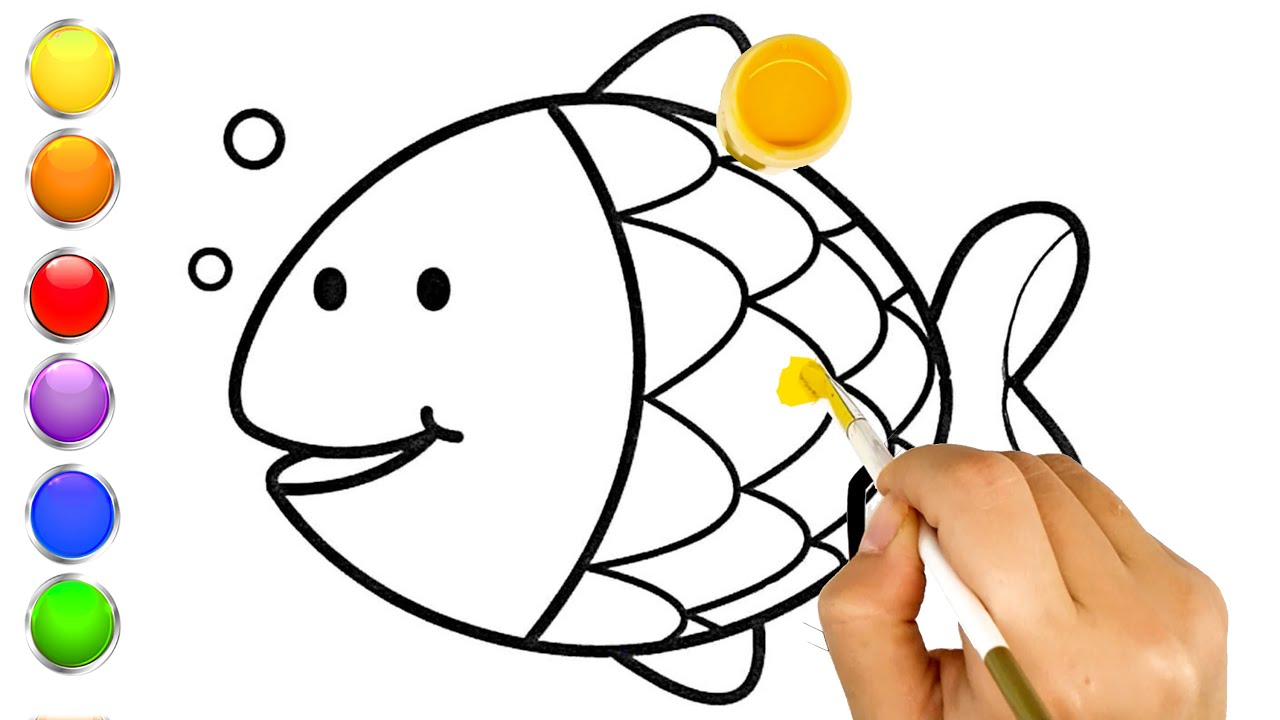 Drawing Fish and Coloring for Kids & Toddlers | This Video Can Improve