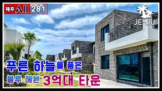 제주도 부동산. 서귀포시 타운하우스 분양.  3억대로 가성비 좋으며, 신축 주택으로 대단지를 이루고 있는  바닷가 가까운 단독 2층 주택매매.