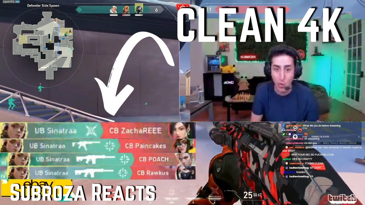 TSM Subroza REACTS to this sinatraa 4K in LCQ... CLEAN | VALORANT Clips