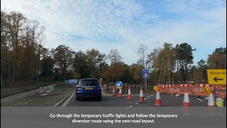 November 2024 - How to get into RHS Wisley Gardens from the A3 using the new road layout.