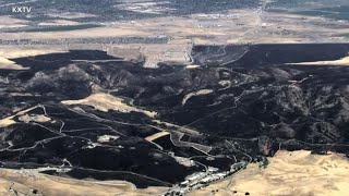 2 firefighters injured after wildfire breaks out east of San Francisco