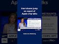Intel shares jump on report of Apple chip talks