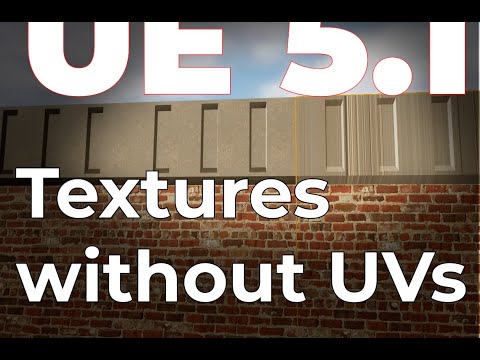 UE5 World Aligned Textures. Текстуры без UV развертки UE5