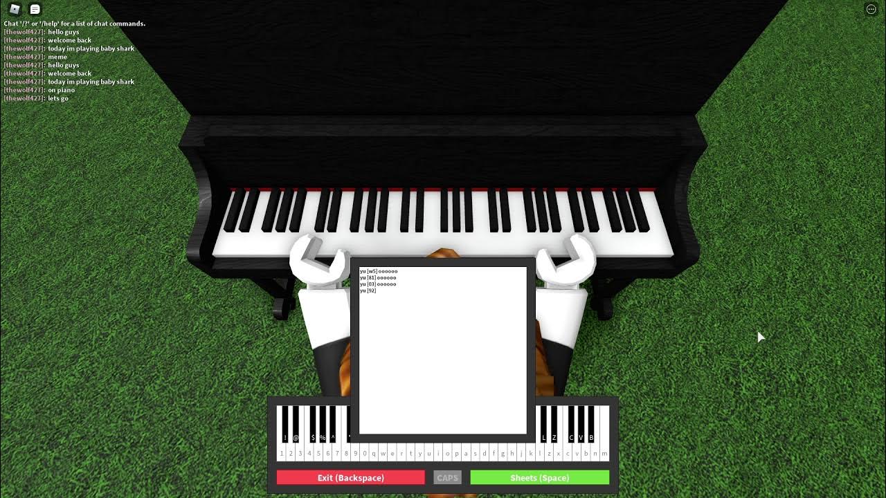 How to play baby shark on the piano! (Roblox) YouTube