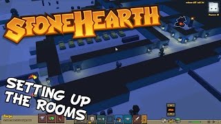 Stonehearth - Setting Up Rooms For Our Underground City - Stonehearth Alpha 19 Gameplay - S2 Part 4