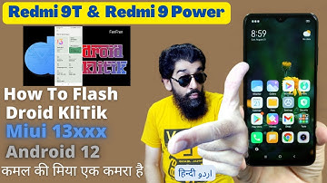 Install Droid Klitik Miui 13x Android 12 On Redmi 9T Redmi 9 Power اردو हिन्दी