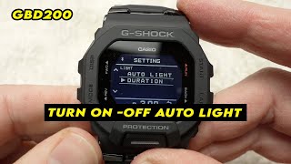 Casio G-Shock GBD-200: How to Turn ON Auto Backlight