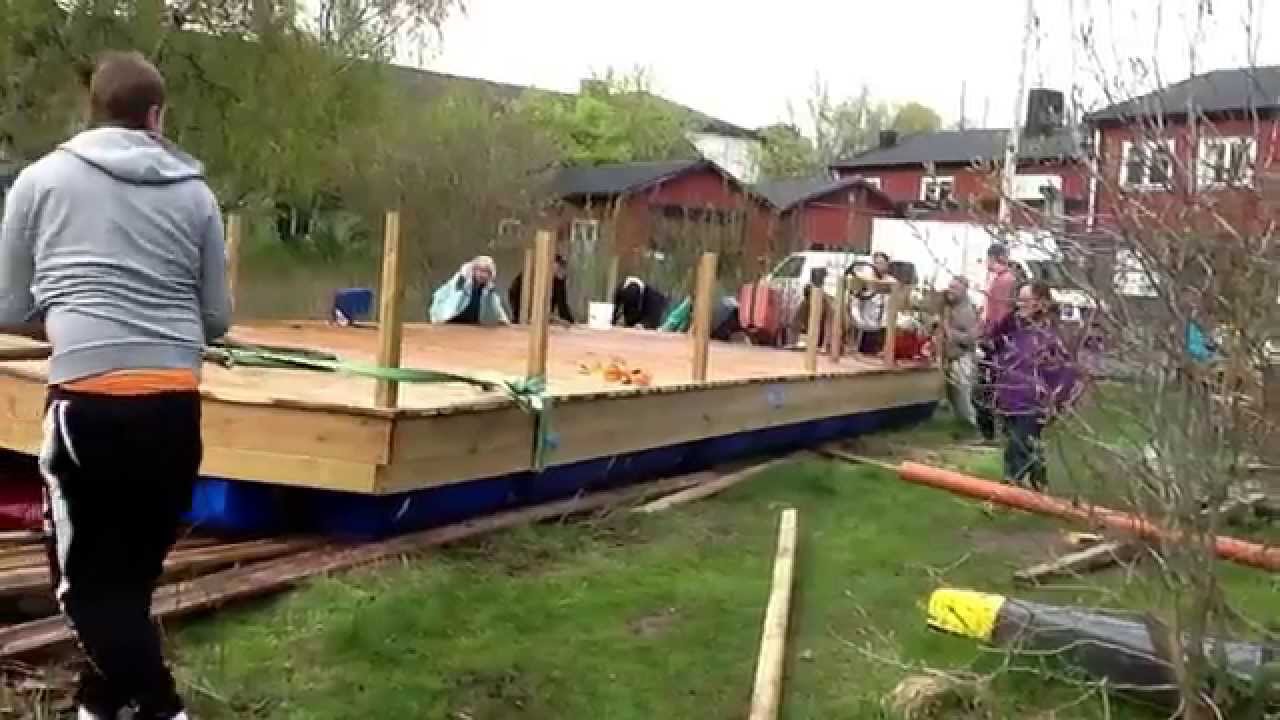 Flottjohan sjösättning bastuflotte uthyres Johan aulin åkersberga del7