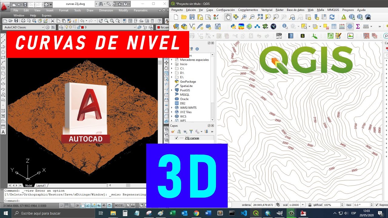 Cartas Nacionales - Curvas de Nivel de Shapefile a AutoCAD con ...