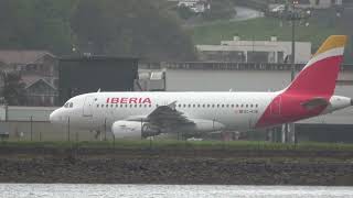 Airbus A319 Iberia (ECKUB) aterrizaje en vuelo posicional San Sebastián (27042024)