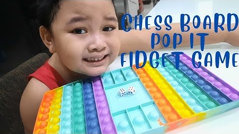 How To Play #Popit Chess Board Fidget Game/New Silicone Big Pop It Push Bubble Rainbow Toy