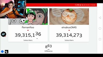 FERNANFLOO supera en  SUSCRIPTORES a RUBIUS y HABLAN en DIRECTO