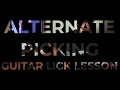 Alternate picking guitar lick lesson