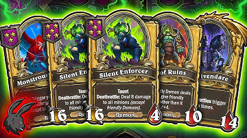 FULL Golden Demon Board DESTROYS the Lobby! | Hearthstone Battlegrounds