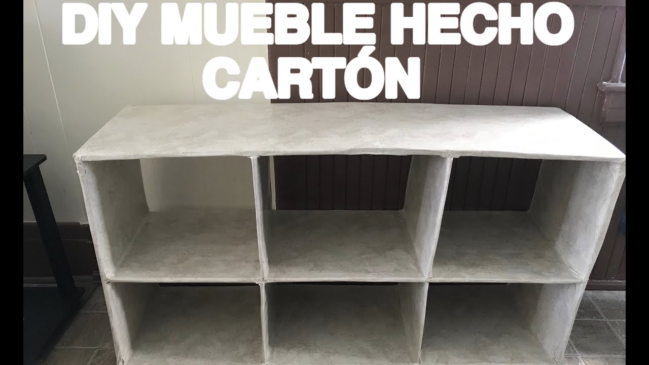 DIY/Idea como hacer un mueble de cartón YouTube